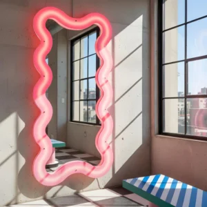 SPECCHIO SELETTI CORNICE LUMINOSA ROSA